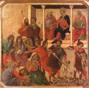 Duccio di Buoninsegna, Η σφαγή των νηπίων, 1308-1311
